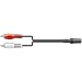 Twin RCA plug to 3.5mm STEREO socket 0.2m lead