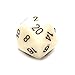 Jumbo d20 Counter - Opaque 34mm Dice: Ivory with Black by Chessex
