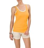 Michael Stars Pima Cotton Double Scoop Neck Tank, Small / Medium, Tangelo