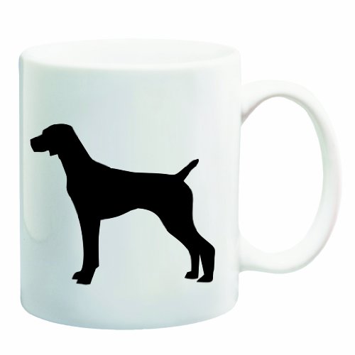 Hungarian Viszla Dog - Black Silhouette Design 11 oz Ceramic Coffee Mug cup - 2010 Design - Affordable Gift for your Loved One! Item #DIS-MG-HUNG-BL126