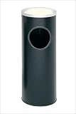 Safco(R) Economy Ash/Trash Receptacle, 25 1/2in.H, Black
