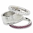 Stanford Cardinal Logo Crystal Stacked Ring Set (Size 7)
