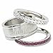 Stanford Cardinal SU NCAA Team Logo Crystal Stacked Ring Set Size 7