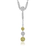 18k Two Tone Gold White and Yellow Diamond Pendant Necklace (GH, SI, 2.15 carat)