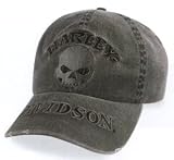 Harley-Davidson® Men's Washed Skull Baseball Cap / Hat. Embroidered graphics. Adjustable back closure. 99424-09VM