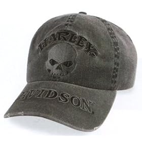 Harley-Davidson® Men's Washed Skull Baseball Cap / Hat. Embroidered graphics. Adjustable back closure. 99424-09VM