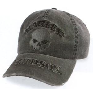 Harley-Davidson® Men's Washed Skull Baseball Cap / Hat. Embroidered graphics. Adjustable back closure. 99424-09VM