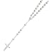 14k White Gold Mirror Beaded Ros
