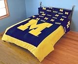 Michigan Wolverines Panel and Rotary Print Full Size Comforter Set