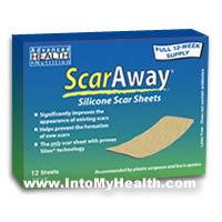 12 - 3 x 1.5 ScarAway Professional Grade, Self-Adhesive, Silicone Scar Sheets for the Treatment and Prevention of Scars ~ Full 12 Week Supply -The Solution for Scars ~ Proven Safe and Effective - Ideal for Scars from Surgery, cuts, burns, abrasions, cystic acne and more. Same technology used by plastic Surgeons and Burn Centers around the world - Scar Treatment - Scar Remover ~ Silicone gel sheet with a thin, soft fabric backing ~ Each sheets is washable and reuseable for up to 1 week or more - Conceals While It Heals Scars Permanently.