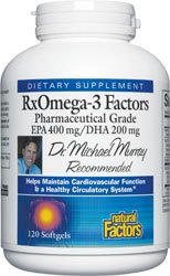 Natural Factors Rxomega-3 Factors Softgels, 120-Count