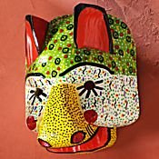 Mayan Carved Jaguar Mask