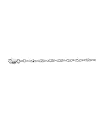 14k Solid White Gold Singapore Rope Chain Necklace 1.7mm 20"