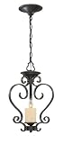 World Imports 5971-97 Stafford Spring Collection Single Light Convertible Pendant, Dark Antique Bronze