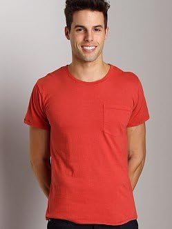 Nudie Jeans Roundneck Pocket Tee Red