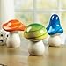 Swirl Color Mushroom Yard Art Decor Set 3 Terra Cotta