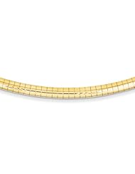 14k Yellow Gold 18in 4mm Lightweight Domed Omega Necklace. Metal Wt- 19.35g