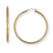 Extra Large (XL) Size Thick 14k Gold 2" (50mm) Hoop Earrings, HypoAllergenic
