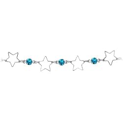 Zircon Blue Gem Hollow Star Belly Chain
