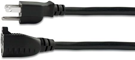 Ubercords 1 Foot Extension Cord (1 Pack) - Extend Your Power Strip With This Extension Cable, 1' Extension Cord Lifetime Warranty, UL Listed & CSA Approved, 16AWG/13A, 3 Prong Power Cable