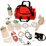 Oxygen Equipment Fully Stocked Compact kit for ems, emt, paramedic orange by ghms
