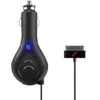 CyonGear Retractable Car Charger for Apple iPhone 3GS, iPhone 4 & iPod