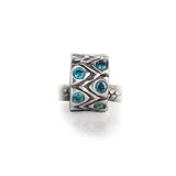 Bling Jewelry 925 Sterling Silver Blue Topaz CZ December Birthstone Bead Fits with Pandora Beads and Charms