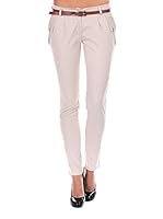 Bleu Marine Pantalón (Beige)