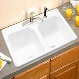 Eljer 212-1088-96 Dumount Kitchen Sink Biscuit Cast Iron 33 x 22 x 8