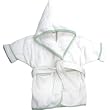 Terry Bath Robe Off-white with Sage Trim Organic Cotton (2-3 Yrs)