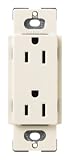 Lutron SCR-15-ES Satin Colors 15A Electrical Socket Duplex Receptacle, Eggshell