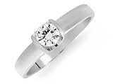 Sterling Silver Ladies Ring With White Cubic Zirconia Stone