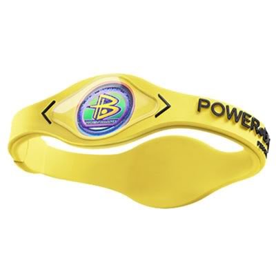 Power Balance Bracelet Silicone Wristband Yellow/Black Large