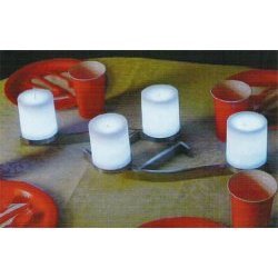 4 Piece Serenade Battery Table Chandelier (Steel) (5.25H x 22.75L x 10W) by 