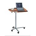 SixBros. Laptoptisch Buche/Silbergrau - B-001N/59 - MDF Buchefarben - Gestell Metall Silbergrau