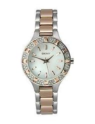 DKNY Glitzy Two-Tone Stainless Steel Womens watch #NY8812