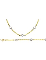 18K Yellow Gold Diamond By The Inch Blank Necklace 16 Inch