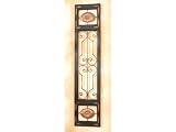 Brown Copper Vintage French Door Wall Panel Wood Metal 14 X 1 X 64
