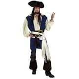 Jack Saprrow Deluxe Costume: Men's Size 42-46