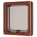 4 Way Locking Cat Flap With Liner Brown - Cat Mate