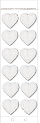 Martha Stewart Crafts Stickers, Dimensional White Hearts