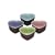 Le Creuset Stoneware Heart Ramekin Gift Set of 4, Espresso Exterior with Pastel Shade Interior of either Green, Pink, Blue or Purple