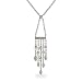 Jewelry : Sterling Silver CZ Sway Drop Necklace