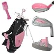 Golf Girl LEFTY Junior Club Set for Kids Ages 8-12 w/Pink Stand Bag