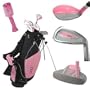 Golf Girl LEFTY Junior Club Set for Kids Ages 8-12 w/Pink Stand Bag
