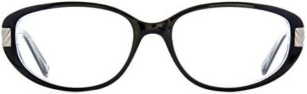 Ozeal Women's Clear Lens Merot Black & Clear Prescription Glasses