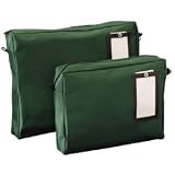 MMF Industries 2342814L02 Expandable dark green transit sack, 18w x 14h x 4d