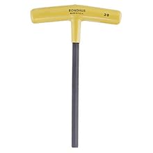 Bondhus 15290 6-Inch Length Hex T-Handles with Cushion Grips, 3/32-to-3/8-Inch Sizes, 10-Pack