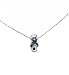 Necklace - N268 - Flip Flop Slipper ~ Silver with Black Dots