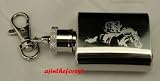 Review AJ In The Forest  / Engraved HORSE RACING 1oz Stainless Steel Key Ring Hip Flask, Personalised Free, Birthday, Birthday, Anniversary Gift